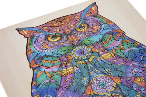 Drewnianie puzzle- sowa, 130 elementów