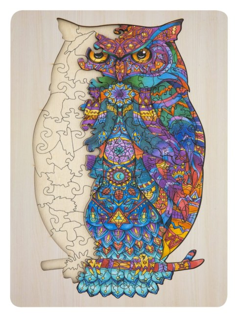 Drewnianie puzzle- sowa, 130 elementów