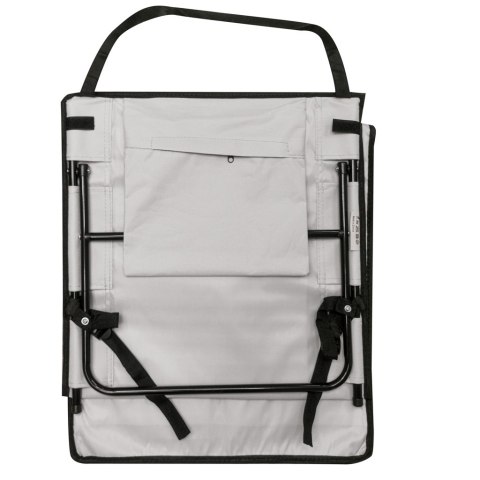 Mata plażowa składana z oparciem leżak składany 2w1 szary torba