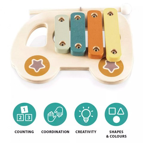 Cymbałki drewniane samochód