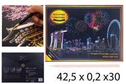 Zdrapywanka kopertowa Singapur 40,5x28,5 cm 1006266 NORIMPEX