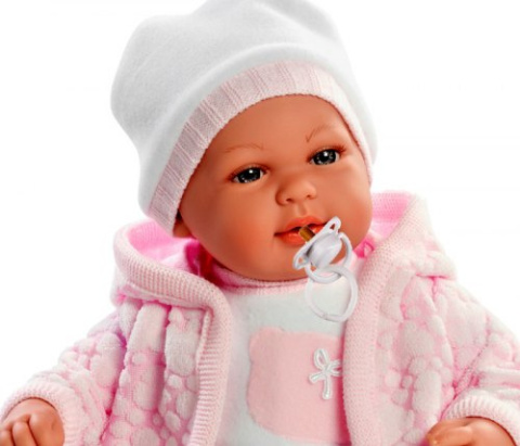LALKA HISZPAŃSKA BOBAS 45CM ZE SMOCZKIEM, MÓWI I ŚMIEJE SIĘ MUNECAS ARIAS 55145