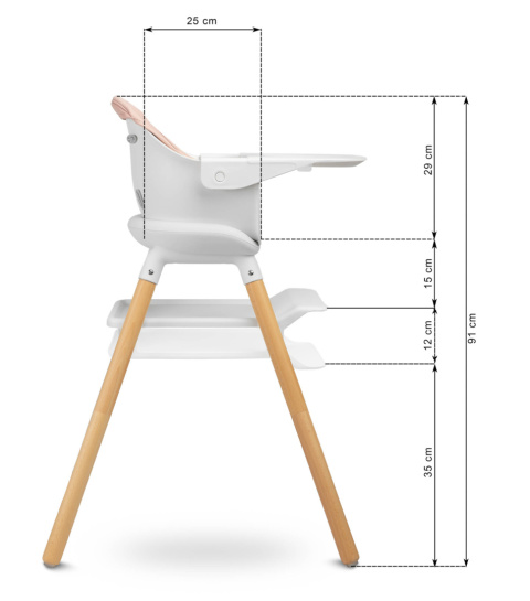 BRAVO krzesełko do karmienia Caretero - Mint