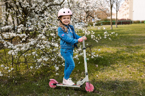 SKIPO WXM Hulajnoga składana koła LED do 50 kg - Floral