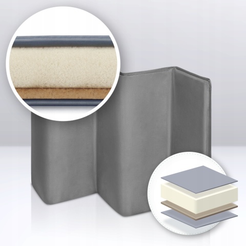 STEFI PLUS Lionelo Łóżeczko turystyczne dwupoziomowe Kojec - Grey White