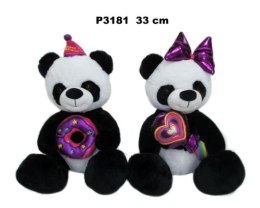 Panda 33cm urodzinowa z ciastkiem 154750 mix cena za 1szt.