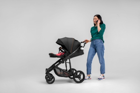 MARI TOUR Lionelo wózek wielofunkcyjny 2w1 terenowe koła offroad - Black Onyx