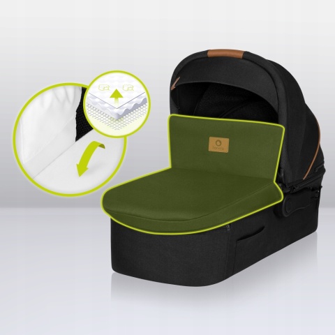 MARI TOUR Lionelo wózek wielofunkcyjny 2w1 terenowe koła offroad - Black Onyx