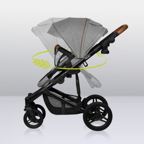 MARI TOUR Lionelo wózek wielofunkcyjny 3w1 z fotelikiem 0-13 kg terenowe koła offroad - Grey Stone