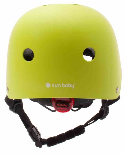 Kask rowerowy dla dzieci TRACKER - Love 2 RIDE, rozm. S, 50-54 cm z lampką LED i klipsem magnetycznym Lime
