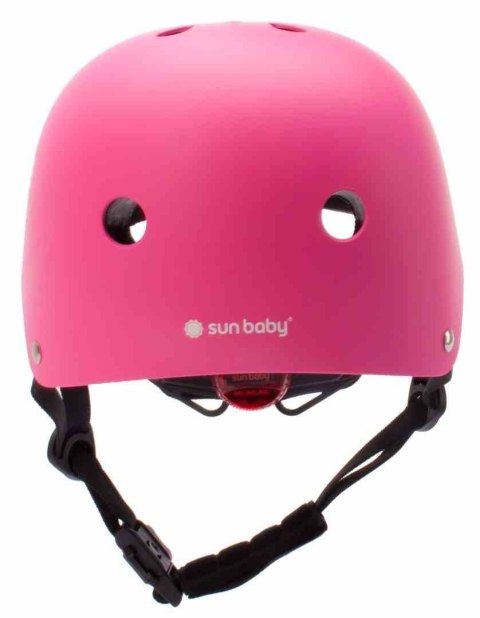 Kask rowerowy dla dzieci HEART BIKE - Love 2 RIDE, rozm.S , 50-54 cm z lampką LED i klipsem magnetycznym Candy Pink