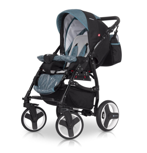 PASSO SPORT 3w1 EURO-CART wózek wielofunkcyjny z fotelikiem 0m+ ADRIATIC