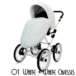 Royal 3w1 wózek głęboko-spacerowy Elite Design Group 01 + biała rama