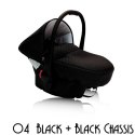 Royal 3w1 wózek głęboko-spacerowy Elite Design Group 04 black + czarna rama