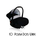 Wózek 3w1 Elite Design Group INSPIRO głęboko-spacerowy pompowane koła + fotelik 10 polka dots white