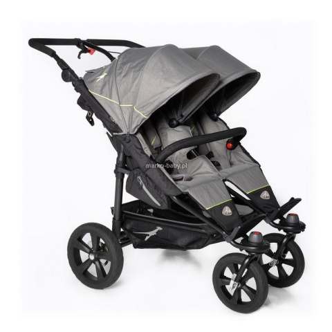 Wózek bliźniaczy TFK Twin Trail szary