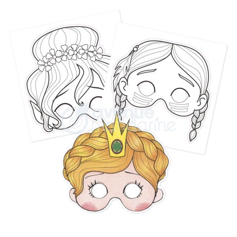 Kolorowanki Maski - Dziewczęta