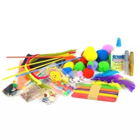 Zestaw kreatywny XL 200 elem - Niebieska walizka art & craft