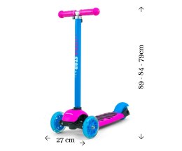 MILLY MALLY Hulajnoga SCOOTER Little Star Pink-Blue