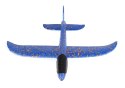 Szybowiec samolot styropianowy 34x33cm niebieski