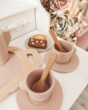Drewniany zestaw do herbaty Tea set pink