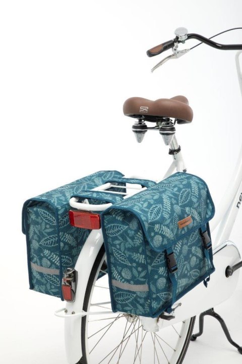 Forest Fiori Double torba rowerowa blue