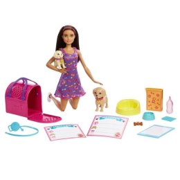 Barbie Adopcja piesków zestaw z lalką HKD86 MATTEL