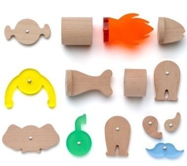 Lekkid, drewniane magnetyczne klocki konstrukcyjne - EDU BOX