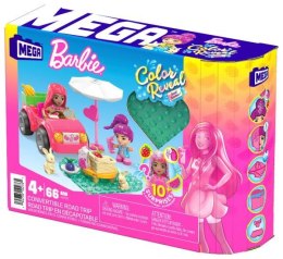 PROMO MEGA BLOKS Barbie Color Reveal Kabriolecik Wesoła wycieczka Zestaw klocków 66el HKF90 MATTEL