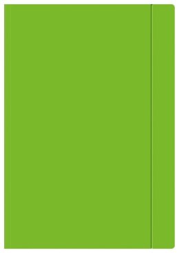 Teczka z gumką A4+ Fluo zielona INTERDRUK