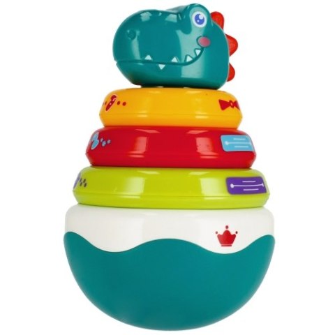 BAM BAM 475293 Piramidka edukacyjna Dino 2w1