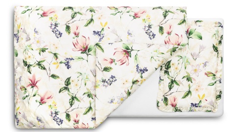 Sensillo Pościel 2-elementowa z falbanką bawełna 100x135cm, 40x60cm - Magnolia