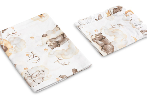 Sensillo Pościel 2-elementowa z falbanką bawełna 100x135cm, 40x60cm - Sen