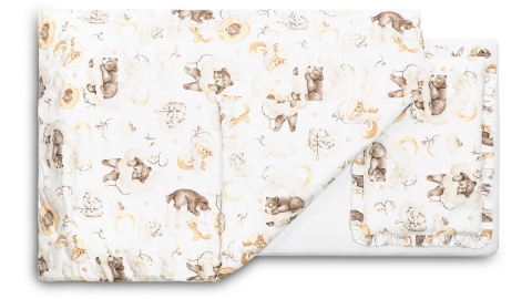 Sensillo Pościel 2-elementowa z falbanką bawełna 100x135cm, 40x60cm - Sen