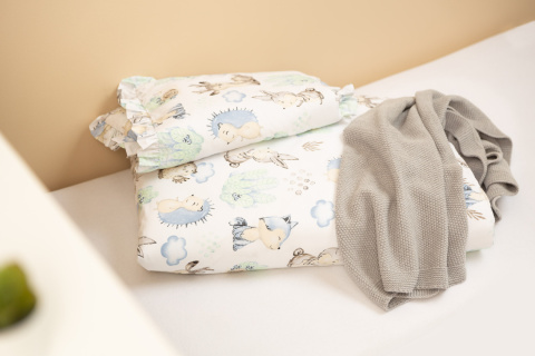 Sensillo Pościel 2-elementowa z falbanką bawełna 100x135cm, 40x60cm - Spacer