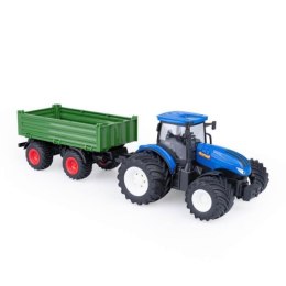 Traktor na radio niebieski + przyczepa ruchome elementy światło 50280