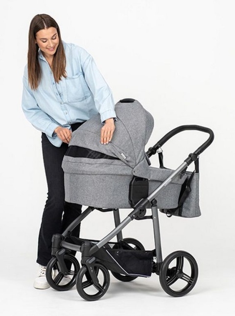 Vulcano New 2w1 Bebetto wózek wielofunkcyjny - Polski Produkt 01 czarny stelaż