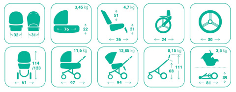 Vulcano New 2w1 Bebetto wózek wielofunkcyjny - Polski Produkt 03 czarny stelaż