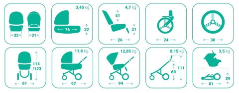 Vulcano New 2w1 Bebetto wózek wielofunkcyjny - Polski Produkt 04 grafitowy stelaż
