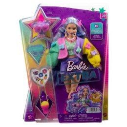 PROMO Barbie Lalka EXTRA MODA + akcesoria Motylkowe dekoracje / Lawendowe włosy HKP95 GRN27 MATTEL