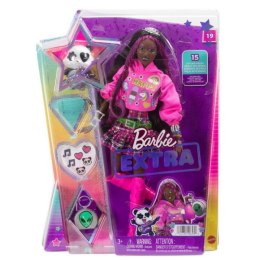 Barbie Lalka EXTRA MODA + akcesoria Strój Pop Punk / Różowe włosy HKP93 GRN27 MATTEL