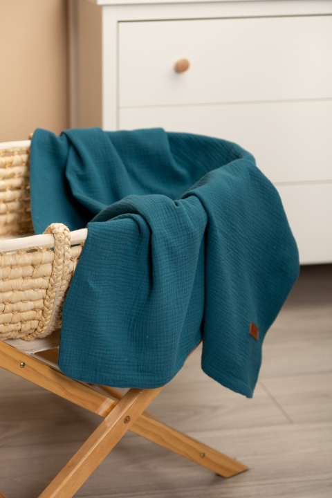 Dwuwarstwowy kocyk muślinowy Sensillo 100x75 - Ocean