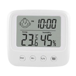 Higrometr zegar termometr pokojowy wilgotnościomierz LCD