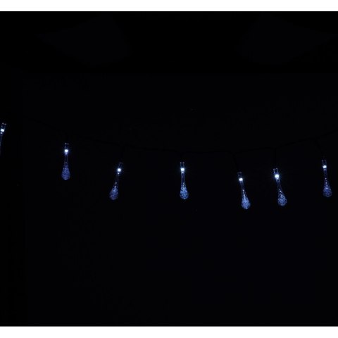 Lampki solarne ogrodowe łezki 6,5m 30LED zimny biały