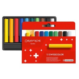 Kredki Swisscolor woskowe 10 kolorów Caran Dashe