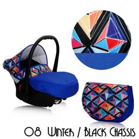 4season SPORT 3w1 wózek głęboko-spacerowy Elite Design Group 08 winter/czarna rama