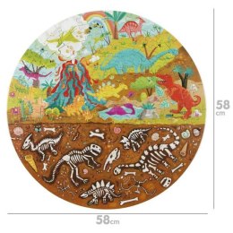 BOPPI, Puzzle okrągłe 58 cm - Dinozaury 150 elem.