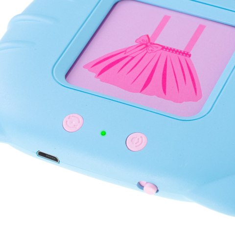 Nauka języka angielskiego czytnik kart do nauki słówek fiszki niebieski