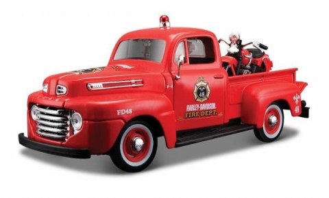 MAISTO 32191 Harley Davidson Ford F-1 pick-up FD48 samochód + motor 1936 1:27