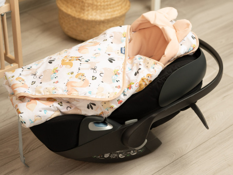 Sensillo Otulacz do fotelika Velvet XL - PIKNIK BRZOSKWINIOWY